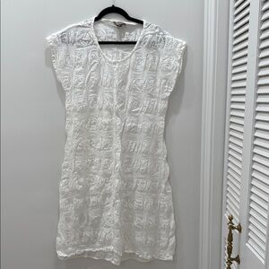 NEW FLAX "Lofty" Dress in White - Size P (standard 4-6)